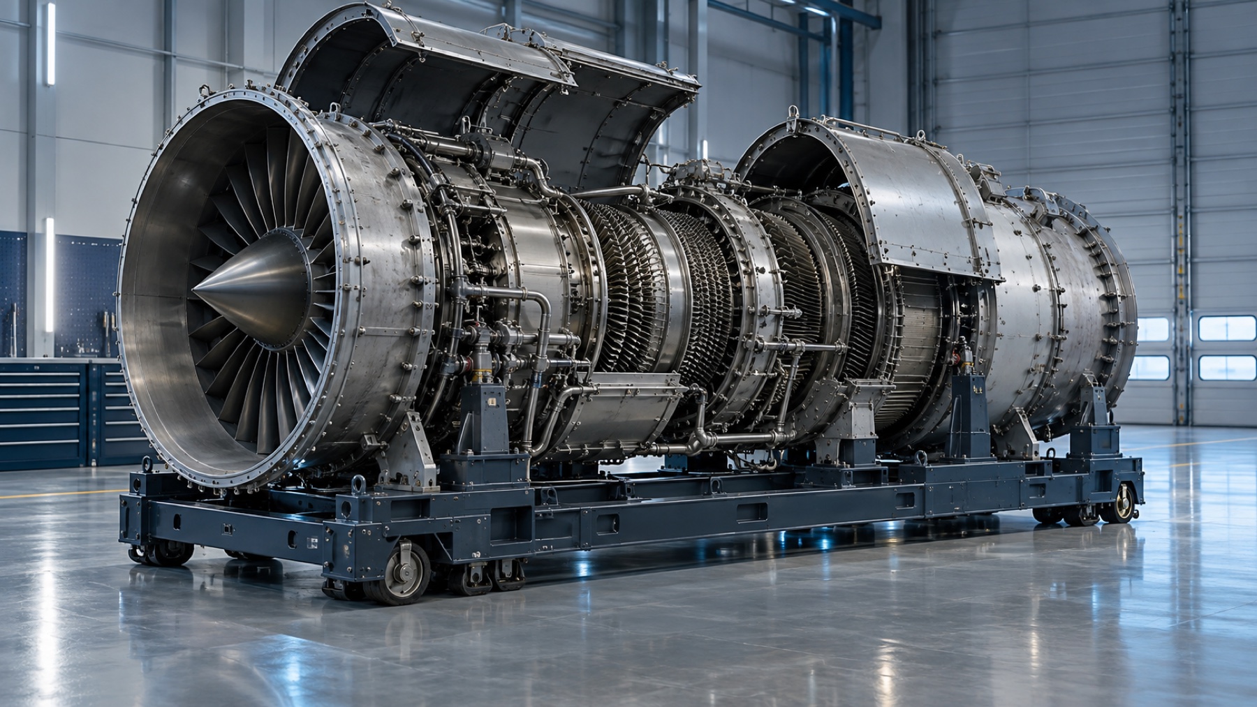 Pre-owned gas turbine undergoing condition assessment